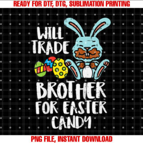Will Trade Brother for Easter Candy Funny Family Girls Kids T-shirt