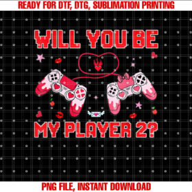 Will You Be My Player 2 Valentines Day Retro Gamer T-shirt