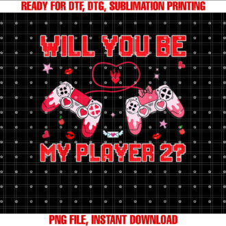 Will You Be My Player 2 Valentines Day Retro Gamer T-shirt