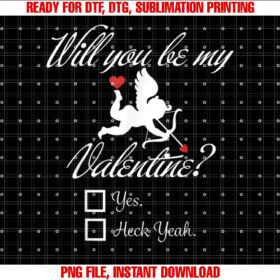 Will You Be My Valentine Funny Heart Cupid Vday T-shirt