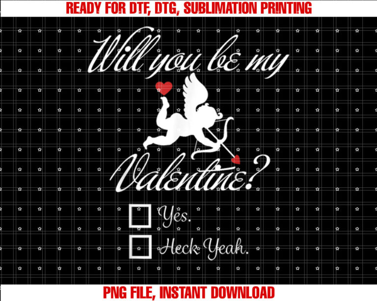 Will you be my Valentine Funny Heart Cupid VDay T-shirt