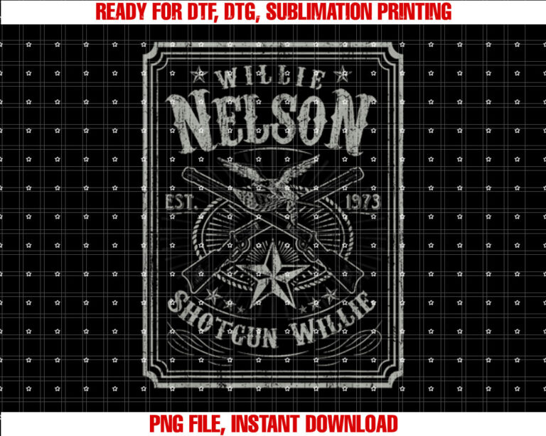 Willie Nelson Retro Shotgun Willie Tee T-shirt