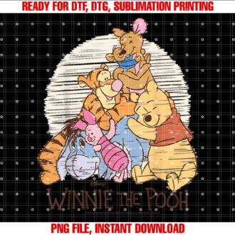 Winnie The Pooh Pooh Eeyore Piglet Tigger Kanga Roo Hug T-shirt