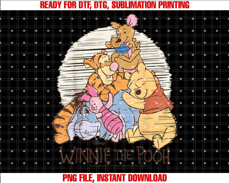 Winnie The Pooh Pooh Eeyore Piglet Tigger Kanga Roo Hug T-shirt
