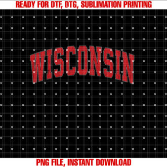 Wisconsin WI Retro Vintage Athletic Sports Design Red Style T-shirt