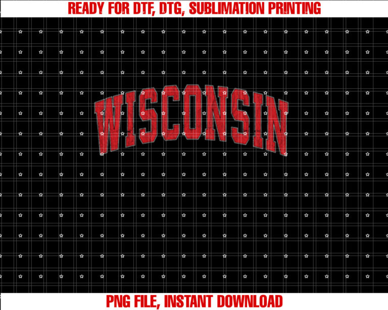 Wisconsin WI Retro Vintage Athletic Sports Design Red Style T-shirt