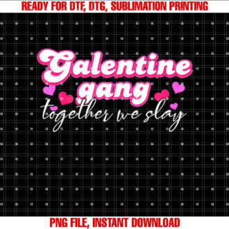 Women Galentine Gang Together we slay Valentines Day T-shirt