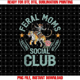 Women Men Feral Moms Social Club Trendy Mom Apparel T-shirt