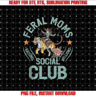 Women Men Feral Moms Social Club Trendy Mom Apparel T-shirt