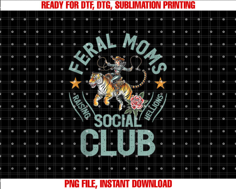 Women Men Feral Moms Social Club Trendy Mom Apparel T-shirt