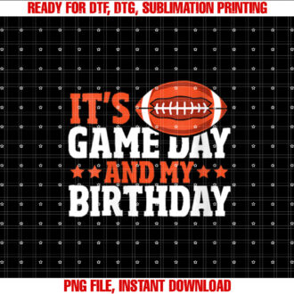 Womens American Football Birthday Boy Its Game Day And My Birthday T-shirt
