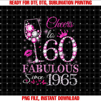 Womens Cheers to 60 Years Old EST 1965 60th Birthday Queen T-shirt