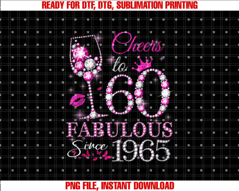 Womens Cheers to 60 Years Old EST 1965 60th Birthday Queen T-shirt