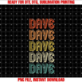 Womens Dave Vintage Retro T-shirt