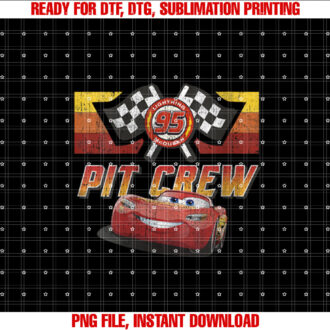 Womens Disney Pixar Cars McQueen Pit Crew Red Distressed T-shirt