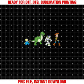 Womens Disney Pixar Toy Story Toy Crossing Characters Group Shot T-shirt