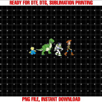 Womens Disney Pixar Toy Story Toy Crossing Characters Group Shot T-shirt