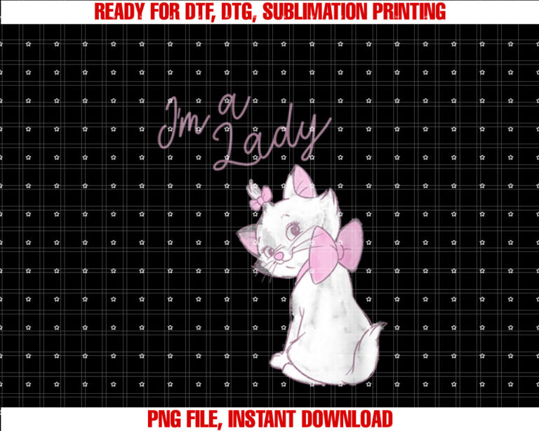 Womens Disney The Aristocats Marie Im A Lady Text T-shirt