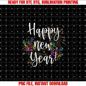 Womens Fun Happy New Year Day Eve Party Fireworks Confetti Costume T-shirt