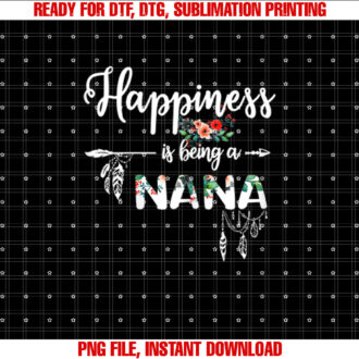 Womens Grandma Happiness is Being a Nana Gifts Floral T-shirt