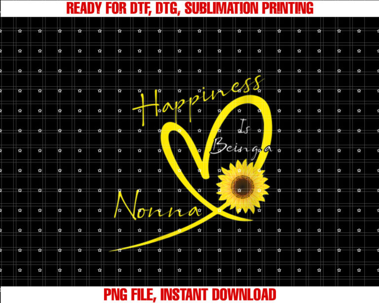 Womens Happiness Is Being A Nonna Sunflower Heart T-shirt