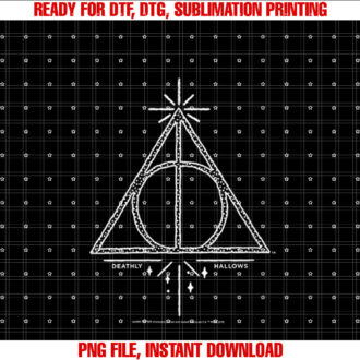 Womens Harry Potter Deathly Hallows Symbol Line Art T-shirt