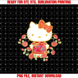 Womens Hello Kitty Happy Lunar New Year T-shirt