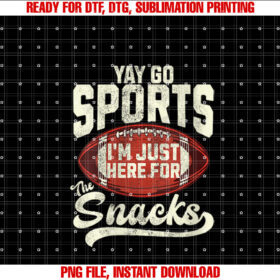 Womens Just Here for the Snacks American Football Funny Food Lover T-shirt