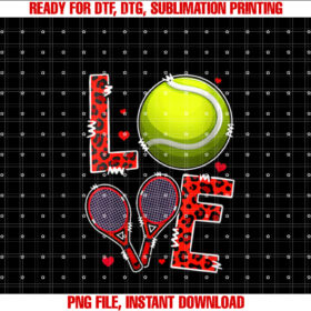 Womens Love Tennis Player Team Valentines Day Costume Leopard T-shirt