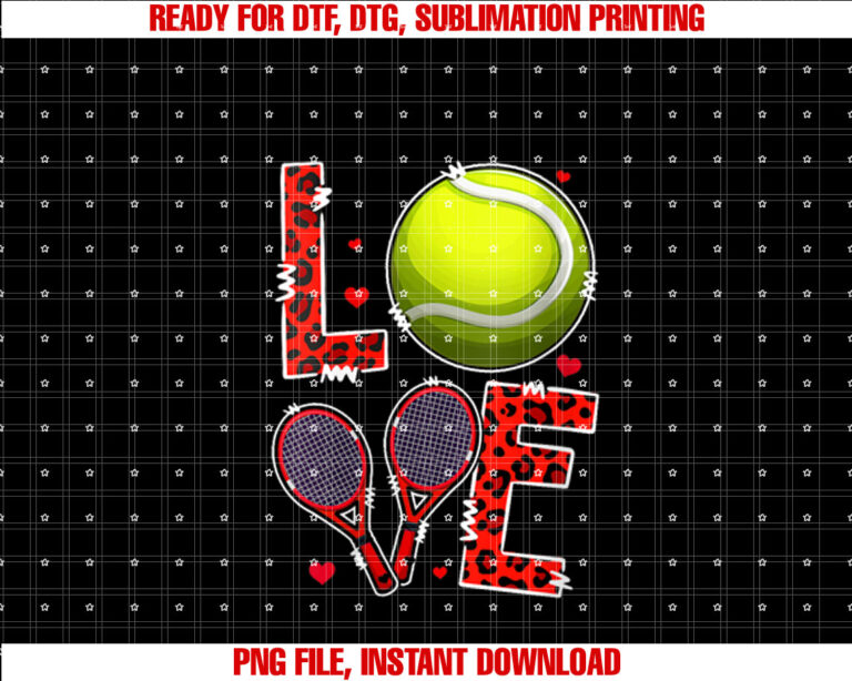Womens Love Tennis Player Team Valentines Day Costume Leopard T-shirt