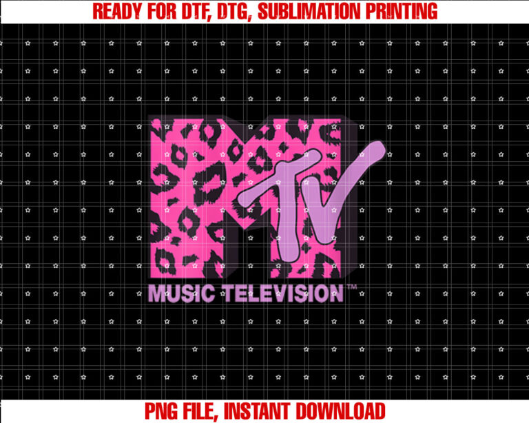 Womens MTV Pink Leopard Print T-shirt