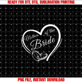 Womens Mother of the Bride Heart With Wedding Rings Family T-shirt
