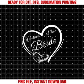 Womens Mother of the Bride Heart with Wedding Rings Family T-shirt