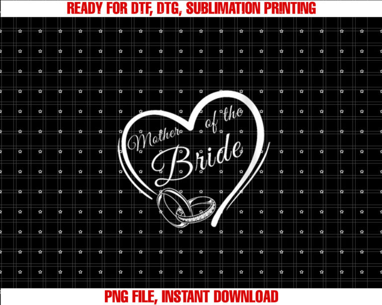 Womens Mother of the Bride Heart with Wedding Rings Family T-shirt