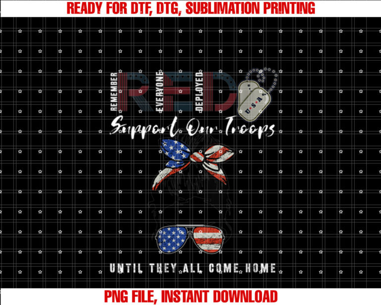 Womens On Friday We Wear Red Friday Military Support troops US Flag T-shirt