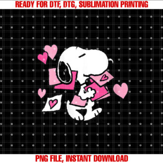 Womens Peanuts Snoopy Valentines Day Letters T-shirt