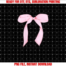 Womens Pink Bow Coquette Aesthetic Bow Print Bow Graphic T-shirt