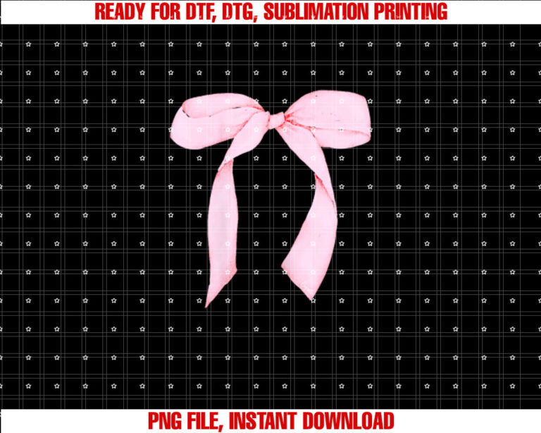 Womens Pink Bow Coquette Aesthetic Bow Print Bow Graphic T-shirt