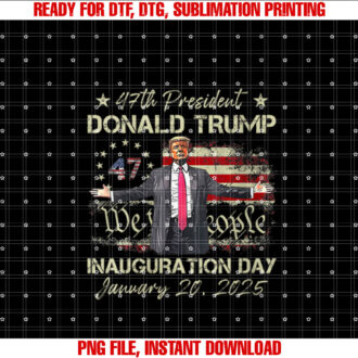 Womens President Donald Trump Inauguration Day 2025 American Flag T-shirt