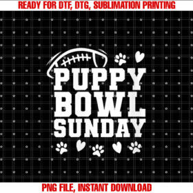 Womens Puppy Bowl Sunday Super Football Game Party Dogs Dog Lover T-shirt