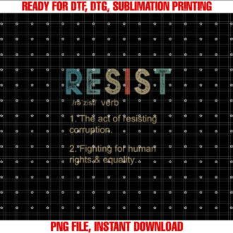 Womens Vintage Style Protest Definition of Resist T-shirt