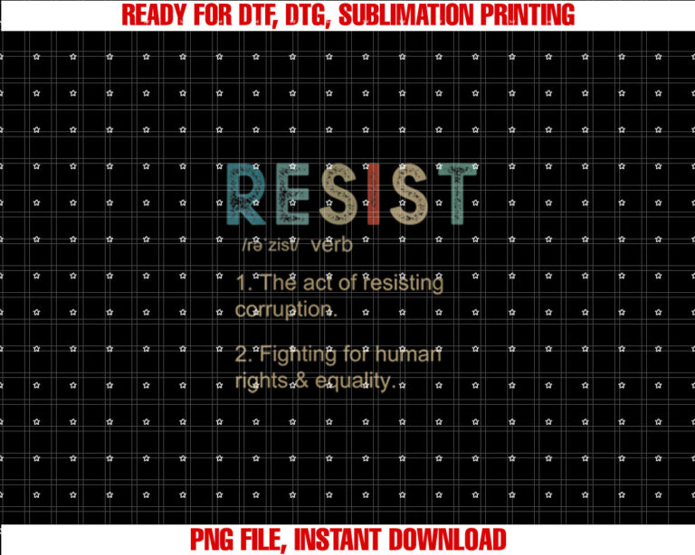 Womens Vintage Style Protest Definition of Resist T-shirt