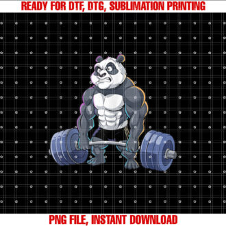 Workout Panda Weight Lifting Graphic Men Women Funny Gym T-shirt