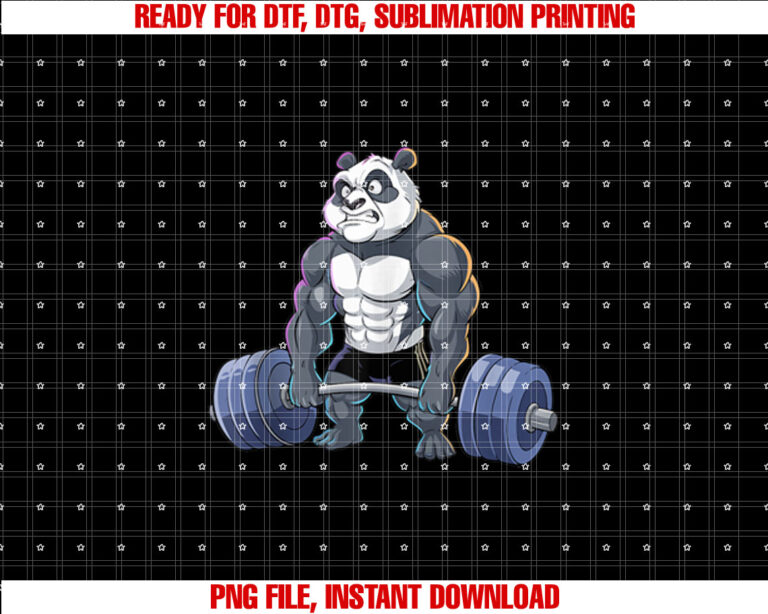 Workout Panda Weight Lifting Graphic Men Women Funny Gym T-shirt