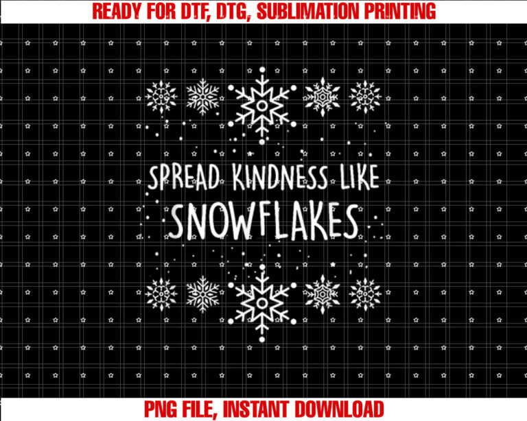 Xmas Themed Spread Kindness Like Snowflakes Merry Christmas T-shirt