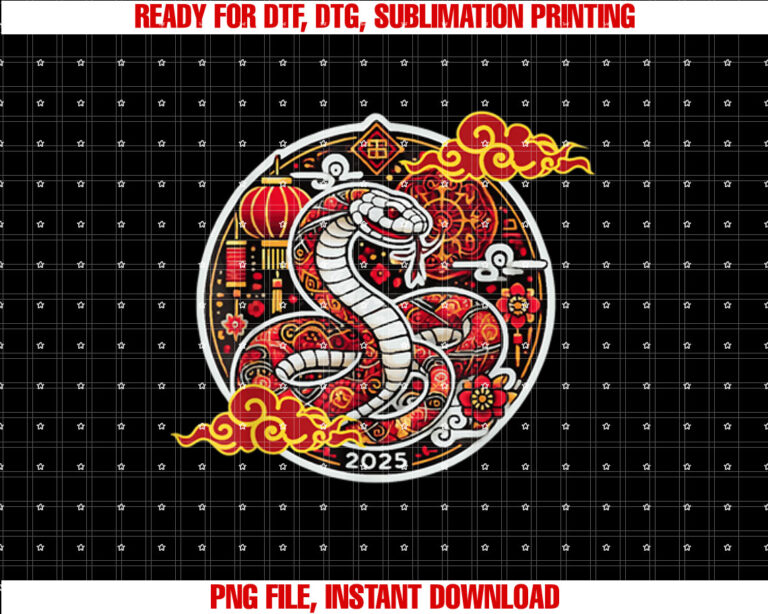 Year Of The Snake Red and Yellow Chinese New Year 2025 T-shirt