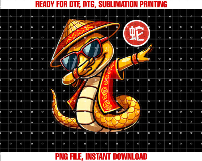 Year of Snake Dabbing Chinese New Year 2025 Snake Zodiac T-shirt