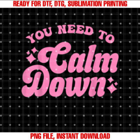 You Need to Calm Down Groovy Retro Cute Funny T-shirt