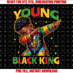 Young King African Pride History Month Boys T-shirt