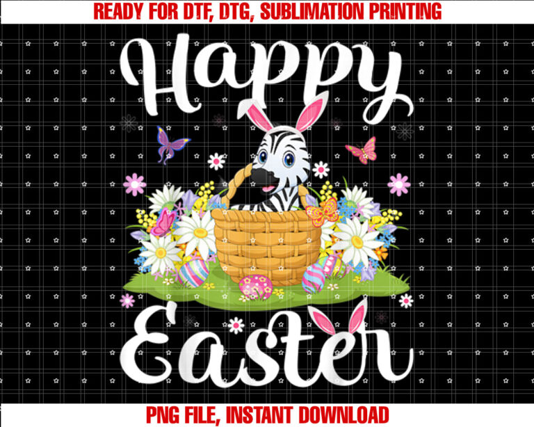 Zebra Easter Egg Hunting Floral Zebra Easter Sunday T-shirt